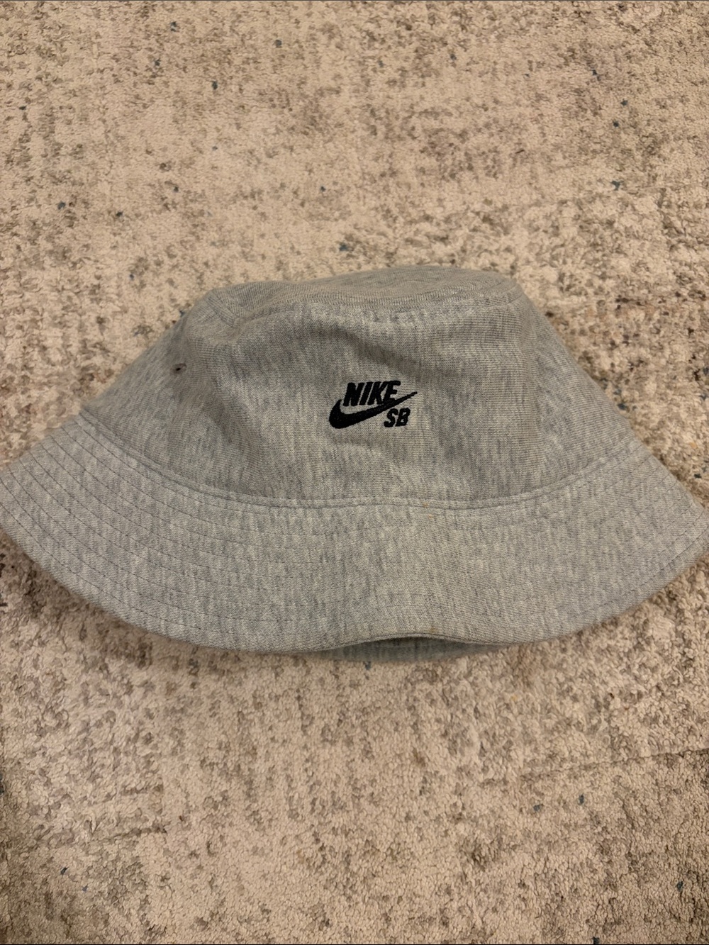 Nike Gray Bucket Hat with Black Embroidered SB Logo